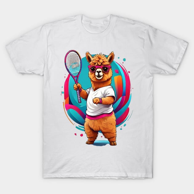 Alpaca Tennis T-Shirt by likbatonboot